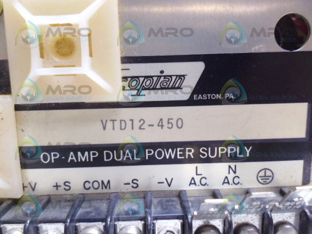 ACOPIAN VTD12-450 OP-AMP DUAL POWER SUPPLY *USED*
