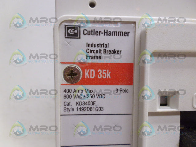 CUTLER-HAMMER KD3400F MOLDED CASE SWITCH *NEW NO BOX*