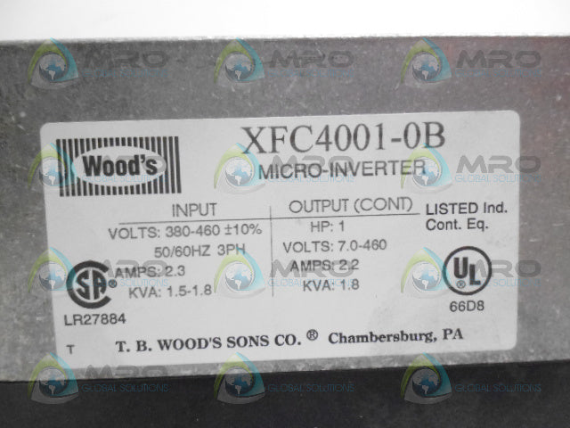 TB WOODS XFC4001-0B E-TRAC MICRO INVERTER DRIVE *NEW IN BOX*