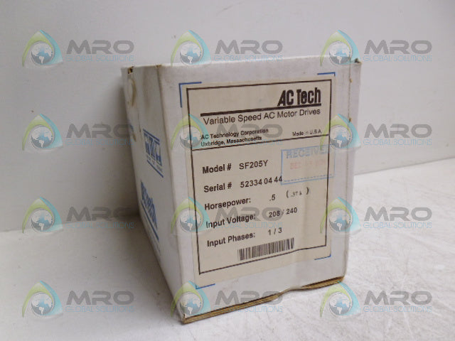 AC TECH SF205Y AC MOTOR DRIVE .5HP *NEW IN BOX*