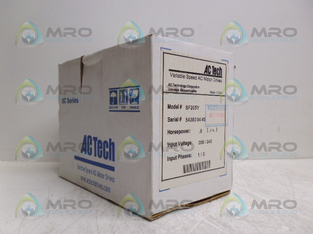AC TECH SF205Y AC MOTOR DRIVE .5HP *FACTORY SEALED*
