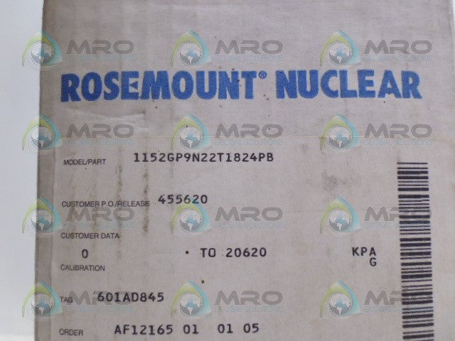 ROSEMOUNT 1152GP9N22T1824PB PRESSURE TRANSMITTER NUCLEAR *FACTORY SEALED*