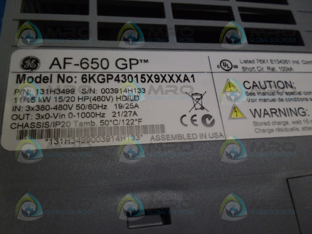 GENERAL ELECTRIC 6KGP43015X9XXXA1 GP DRIVE *NEW IN BOX*