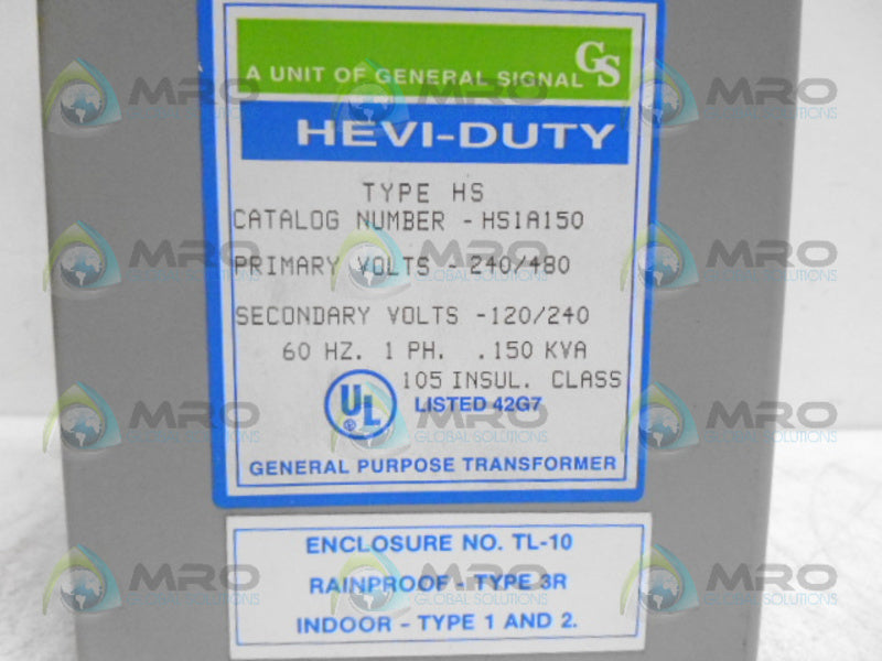 GS HEAVY DUTY HS1A150 TRANSFORMER *NEW IN BOX*