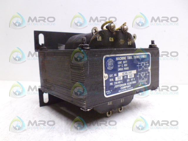 JEFFERSON ELECTRIC 636-141 MACHINE TOOL TRANSFORMER *USED*