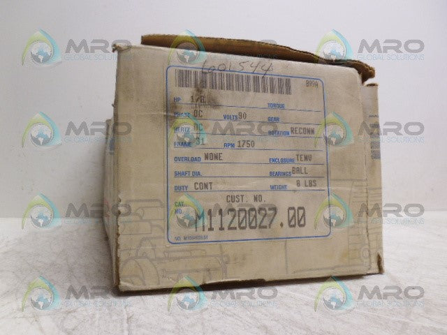 LEESON M1120027.00 1/8 HP 1750 RPM MOTOR *NEW IN BOX*