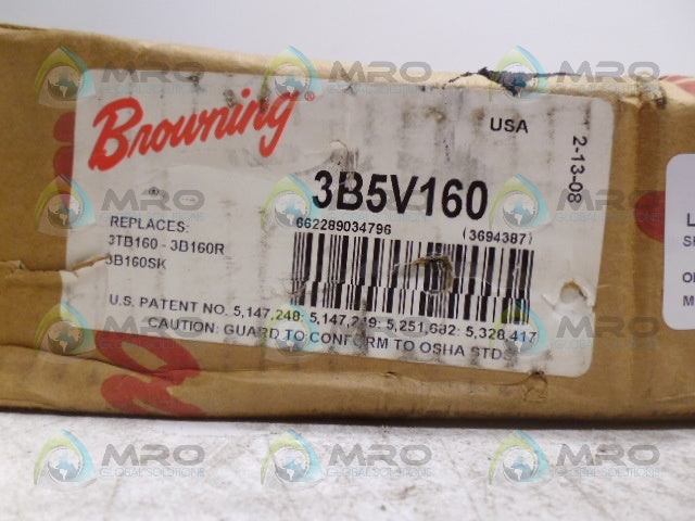 BROWNING 3694387 3B5V160 V-BELT PULLEY *FACTORY SEALED*