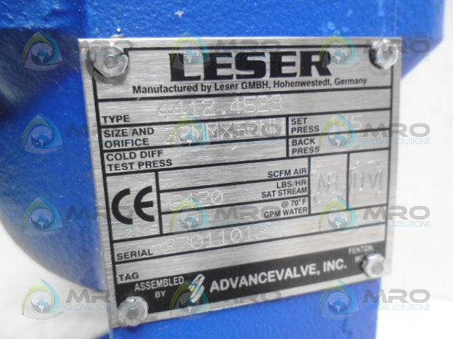LESER 4412.4523 VALVE *NEW NO BOX*
