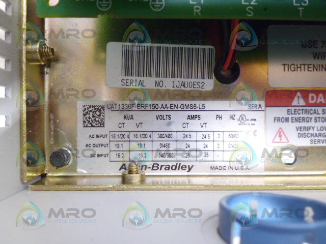 ALLEN BRADLEY 1336F-BRF150-AA-EN-GMS6-LS SER. A AC DRIVE *USED*