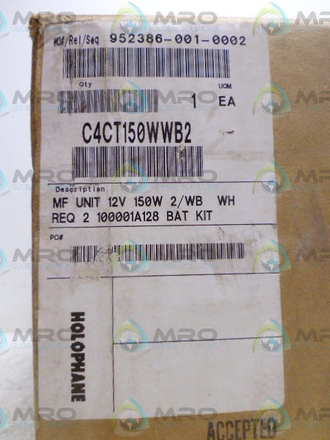 HOLOPHANE C4CT150WWB2 MF UNIT *FACTORY SEALED*