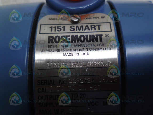 ROSEMOUNT 1151DP3S2DL4K2K5W7 PRESSURE TRANSMITTER *NEW IN BOX*
