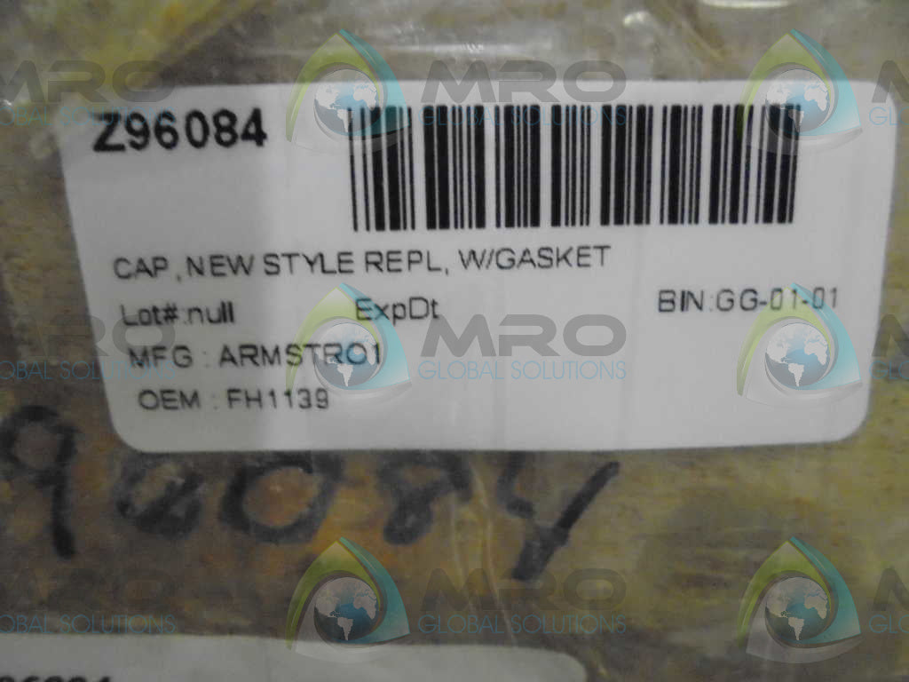 ARMSTRONG FH1139 NEW STYLE REPL,CAP,W/ GASKET *NEW IN BOX*