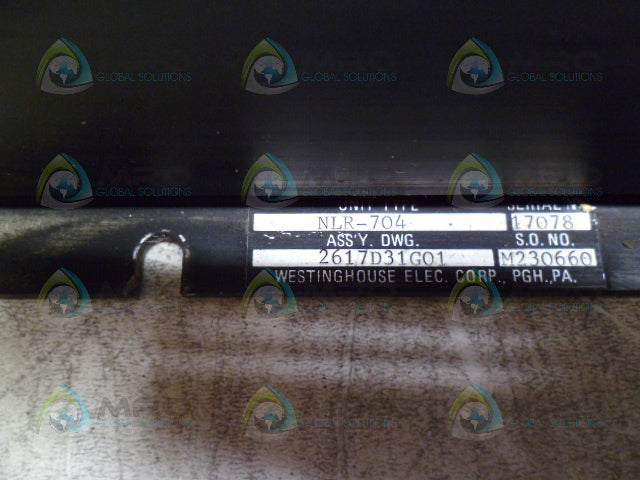 WESTINGHOUSE NLR-704 VERTICAL RACK *USED*