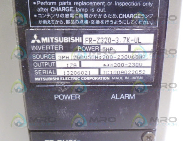 MITSUBISHI FR-Z320-3.7K-UL DRIVE *USED*