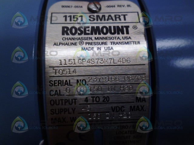 ROSEMOUNT 1151GP4S73M7L4D6 PRESSURE TRANSMITTER *NEW IN BOX*