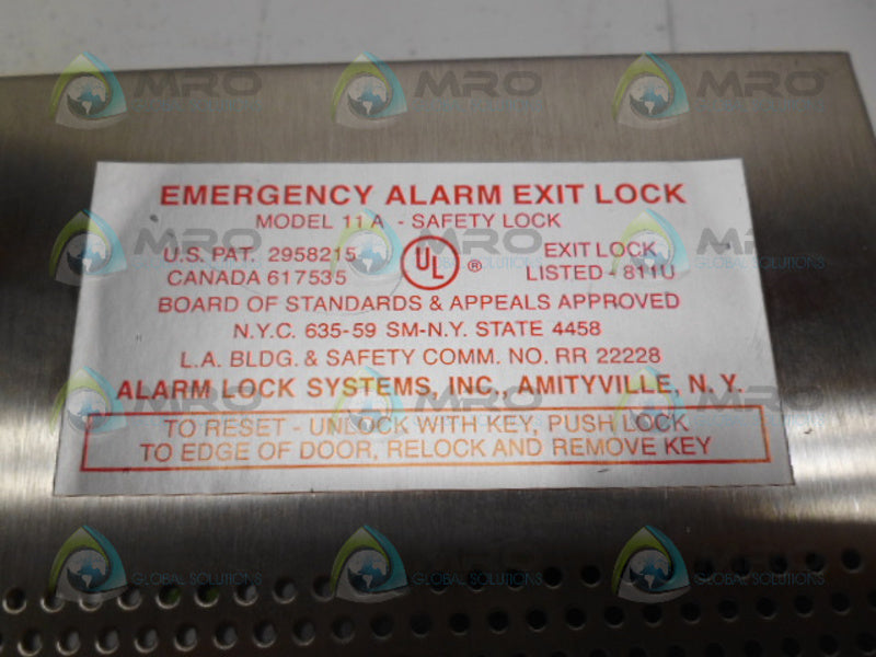 ALARM LOCK SYSTEMS 11ALH 41292DR MODEL 11A EMERGENCY EXIT LOCK *NEW IN BOX*