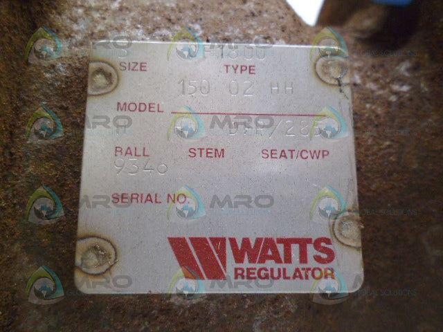 WATTS CF1800 150 02 HH 3" VALVE *NEW NO BOX*