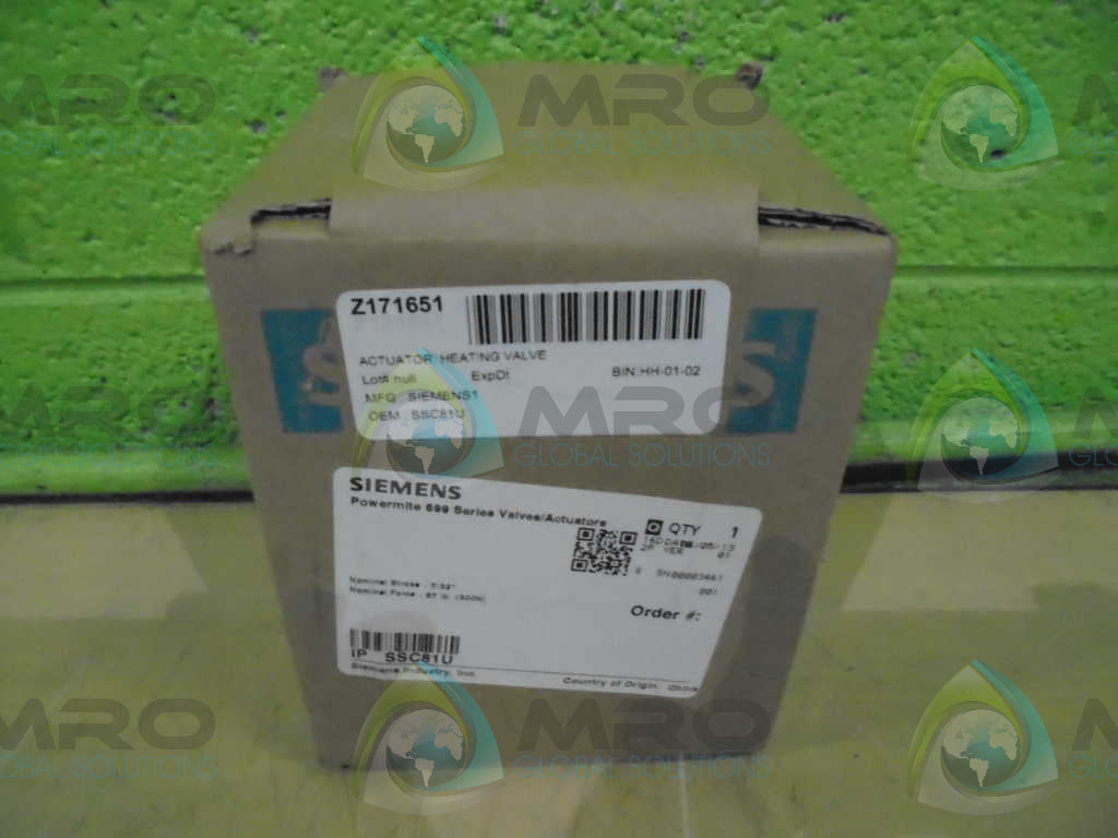 SIEMENS SSC81U HEATING VALVE ACTUATOR *FACTORY SEAL*