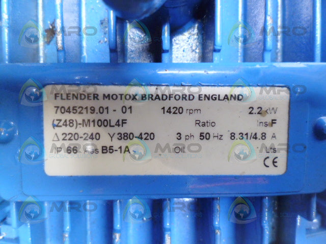 FLENDER MOTOX 7045219.01-01 3 PHASE MOTOR 1420 RPM *USED*