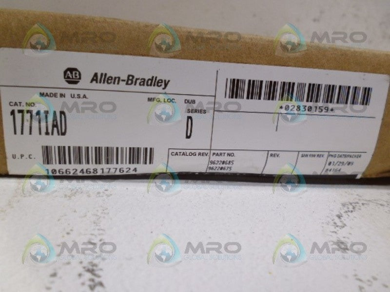 ALLEN BRADLEY 1771-IAD SER. D DATE: 2009 * FACTORY SEALED *