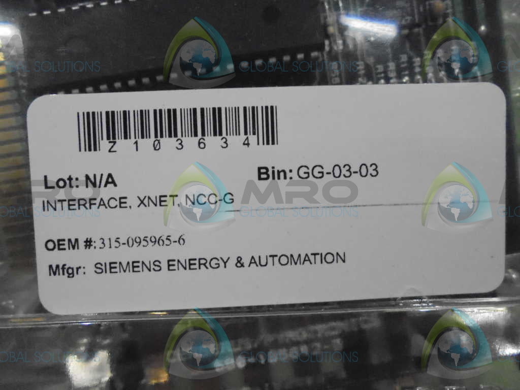SIEMENS 315-095965-6 XNET,NCC-G INTERFACE *NEW IN BOX*