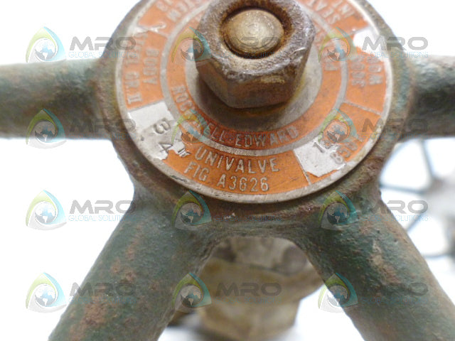 ROCKWELL-EDWARD A3626 GATE VALVE 3/4" *USED*