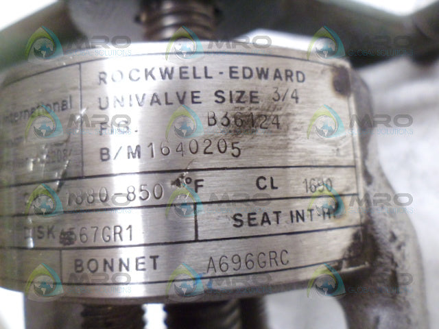 ROCKWELL-EDWARD B36124 VALVE 3/4" *NEW NO BOX*