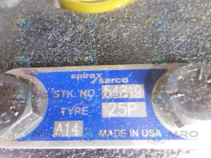 SPIRAX SARCO 59607 25P CI PRESS YELLOW 54819 3-30PSI *NEW IN BOX*
