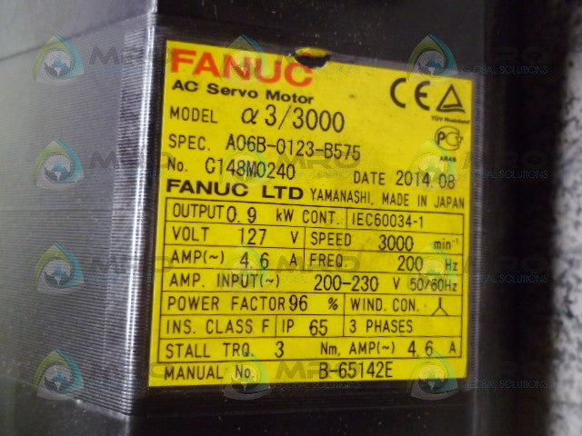 FANUC A06B-0123-B575 AC SERVO MOTOR *NEW NO BOX*