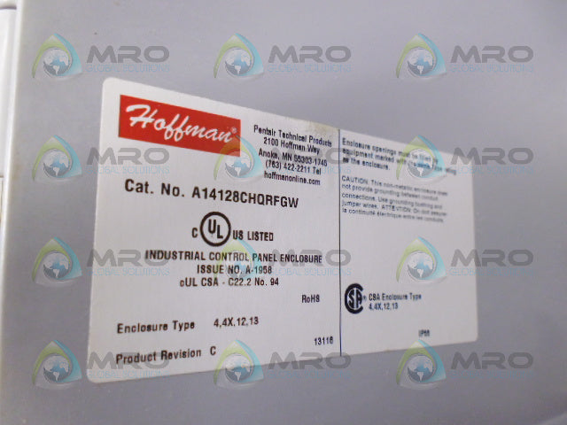 HOFFMAN A14128CHQRFGW ENCLOSER *NEW IN BOX*