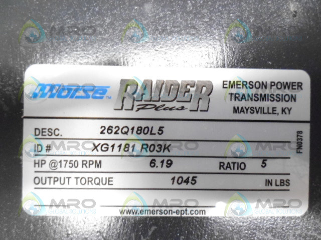 MORSE 262Q180L5 XG1181 R03K RATIO 5 *NEW IN BOX*