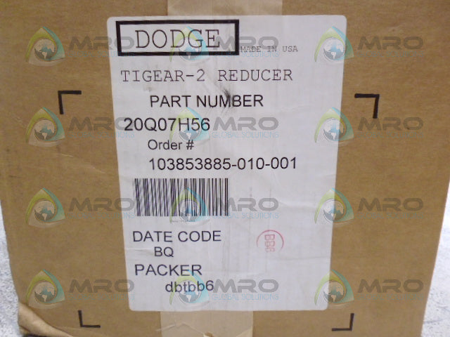 DODGE 20Q07H56 TIGEAR 2 REDUCER *FACTORY SEALED*