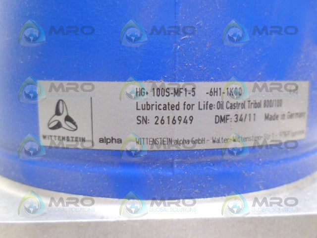 WITTENSTEIN HG+100S-MF1-5-6H1-1K00 GEAR BOX *NEW NO BOX*