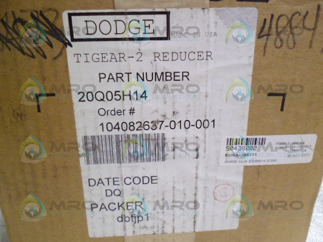 DODGE 20Q05H14 TIGEAR 2 REDUCER *FACTORY SEALED*