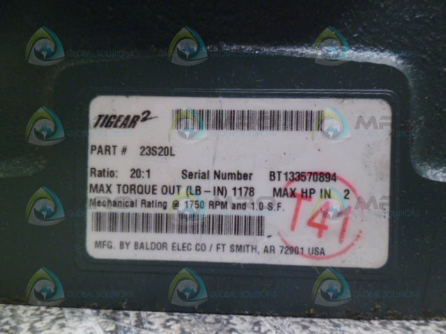 DODGE 23S20L RATIO 20:1 REDUCER *NEW IN BOX*