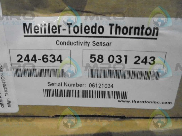 METTLER TOLEDO THORTON 244-634 CONDUCTIVITY SENSOR *NEW IN BOX*
