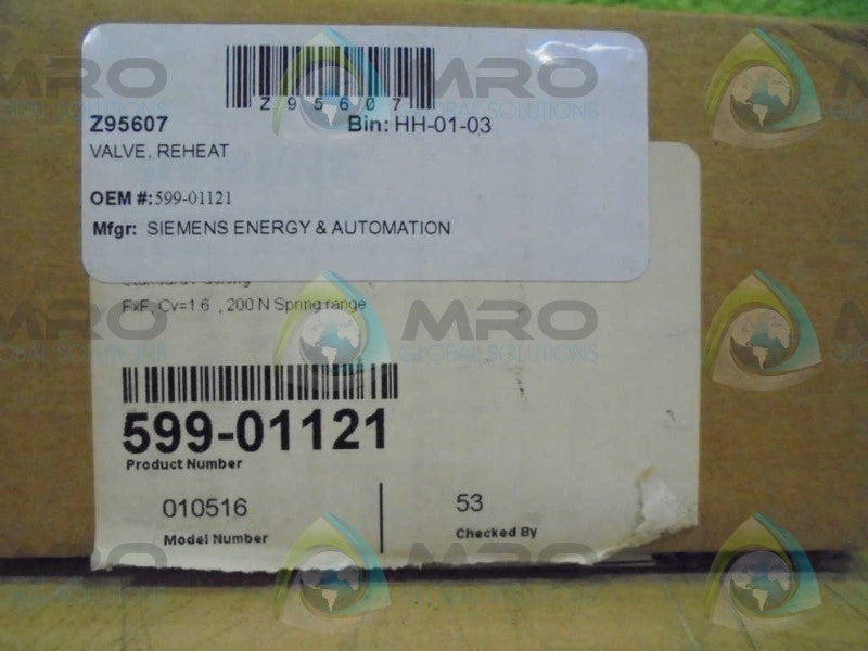 SIEMENS 59901121 REHEAT VALVE *NEW IN BOX*