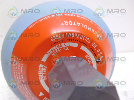 GREER HYDRAULICS 20-60TMR-S1/2 800102 HYDRAULIC PUMP *NEW NO BOX*