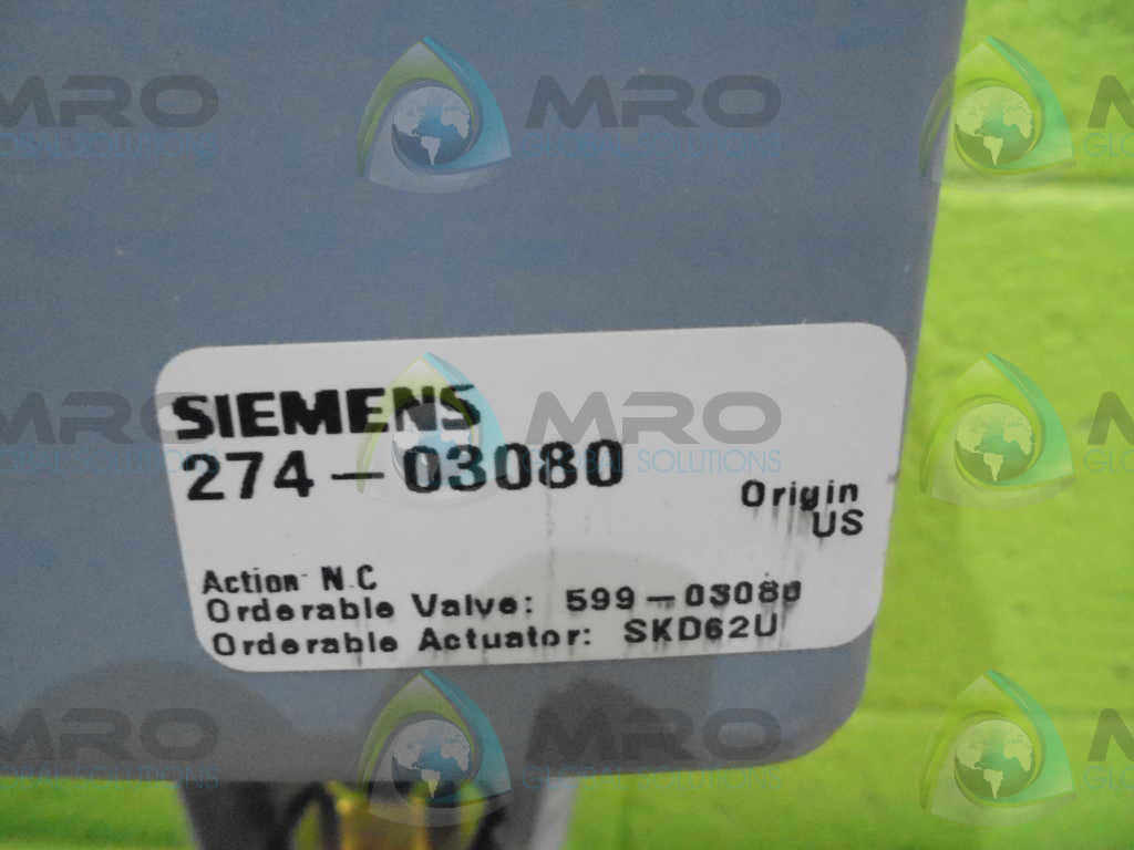 SIEMENS 274-03080 HVAC PRODUCTS SKD62 W/ 599-03080 MODEL 020850 *NEW NO BOX*