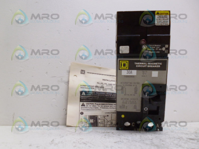 SQUARE D FH26030CA CIRCUIT BREAKER 30A (GREY) *NEW IN BOX*