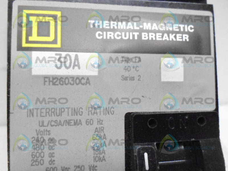 SQUARE D FH26030CA CIRCUIT BREAKER 30A (GREY) *NEW IN BOX*