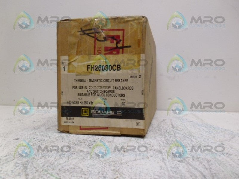 SQUARE D FH26030CB CIRCUIT BREAKER 30A (GREY) *NEW IN BOX*