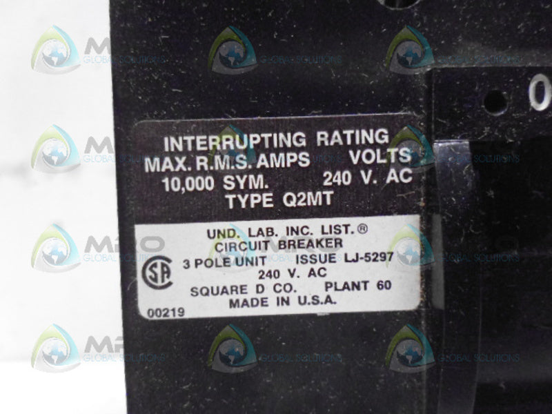 SQUARE D Q2M3100MT CIRCUIT BREAKER 100A *NEW IN BOX*