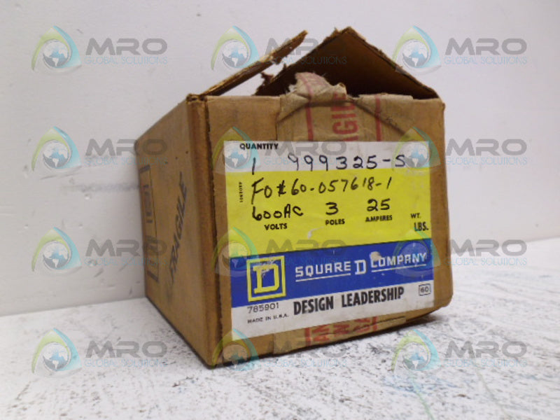 SQUARE D 999325-S CIRCUIT BREAKER 25A *NEW IN BOX*