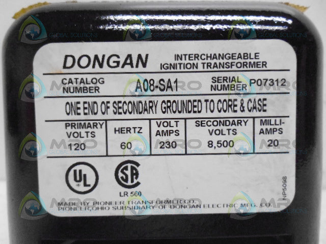DONGAN A08-SA1 IGNITION TRANSFORMER *NEW IN BOX*