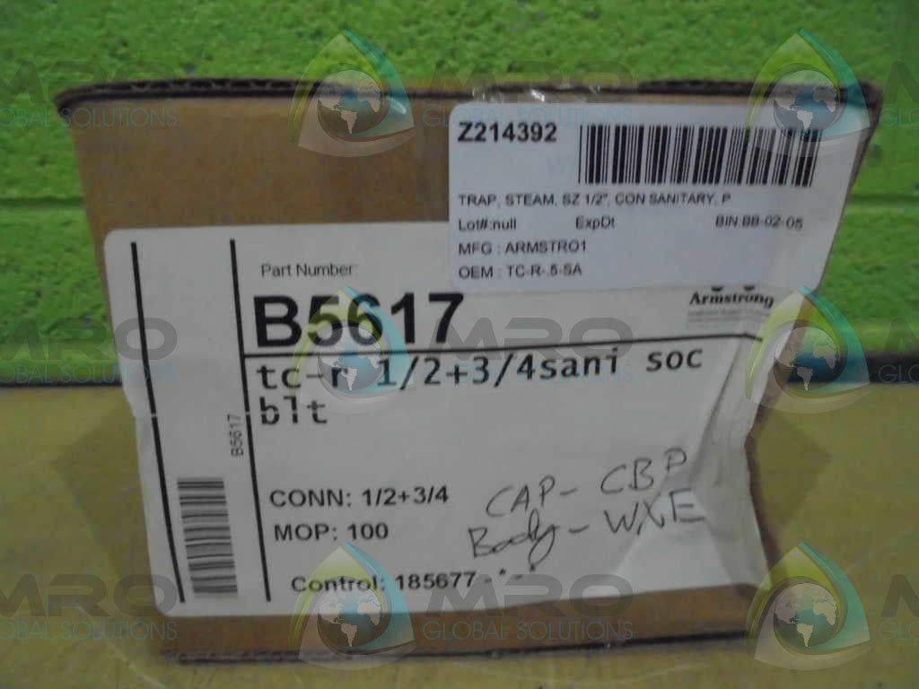 ARMSTRONG B5617 CON SANITARY P TRAP *NEW IN BOX*