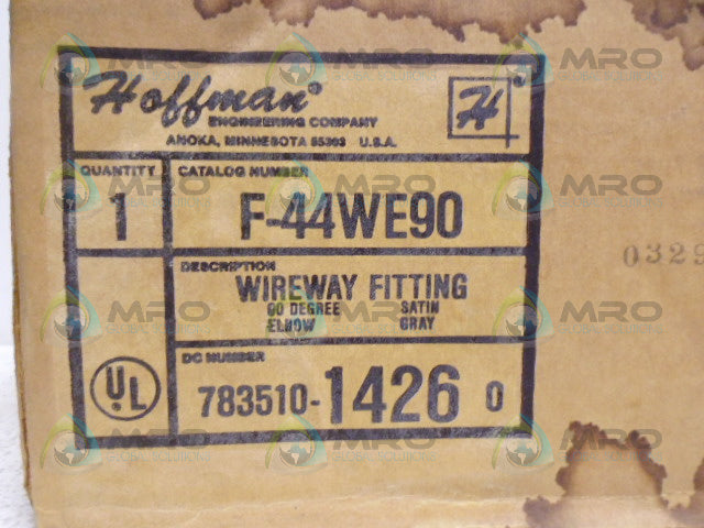 HOFFMAN F-44WE90 WIREWAY 90 DEGREE ELBOW *FACTORY SEALED*