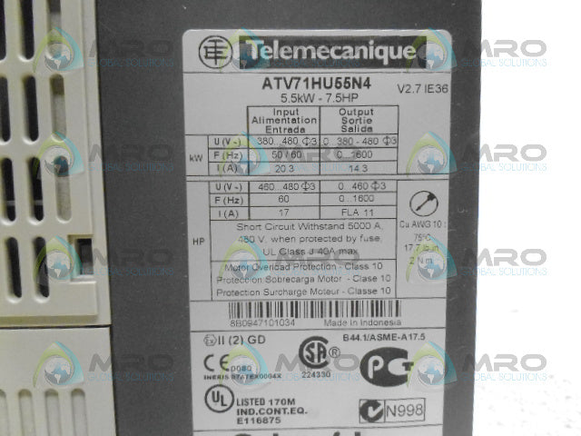 TELEMECANIQUE ATV71HU55N4 VARIABLE SPEED DRIVE *NEW NO BOX*