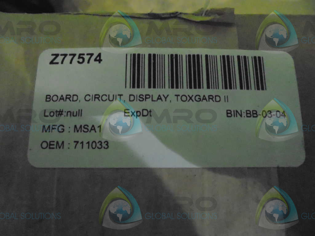 MSA 711033 CIRCUIT BOARD DISPLAY *NEW IN BOX*