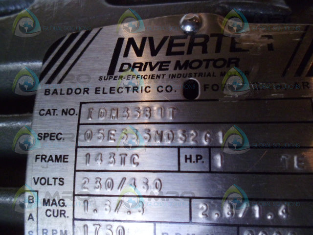 BALDOR IDM3581T INDUSTRIAL MOTOR 1 HP 1750 RPM *NEW NO BOX*